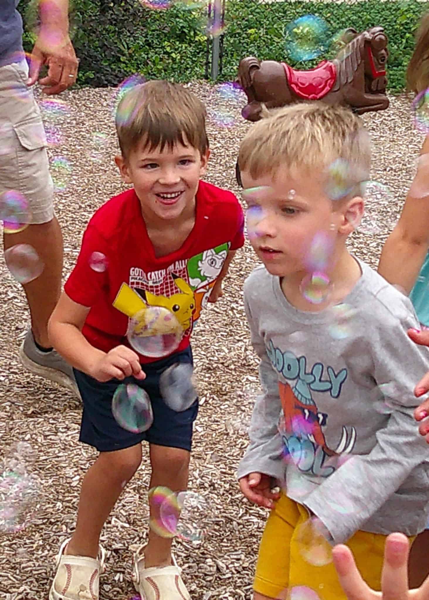 Bubble party at Boxboro Children Center